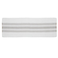 Antique White Stripe Dove Grey Indoor/Outdoor Table Runner 12x36 VHC Brands VHC Brands - The Fox Decor