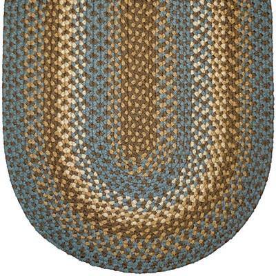 838 Dove Gray Basket Weave Braided Rugs Oval/Round - The Fox Decor