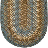 Thumbnail for 838 Dove Gray Basket Weave Braided Rugs Oval/Round - The Fox Decor