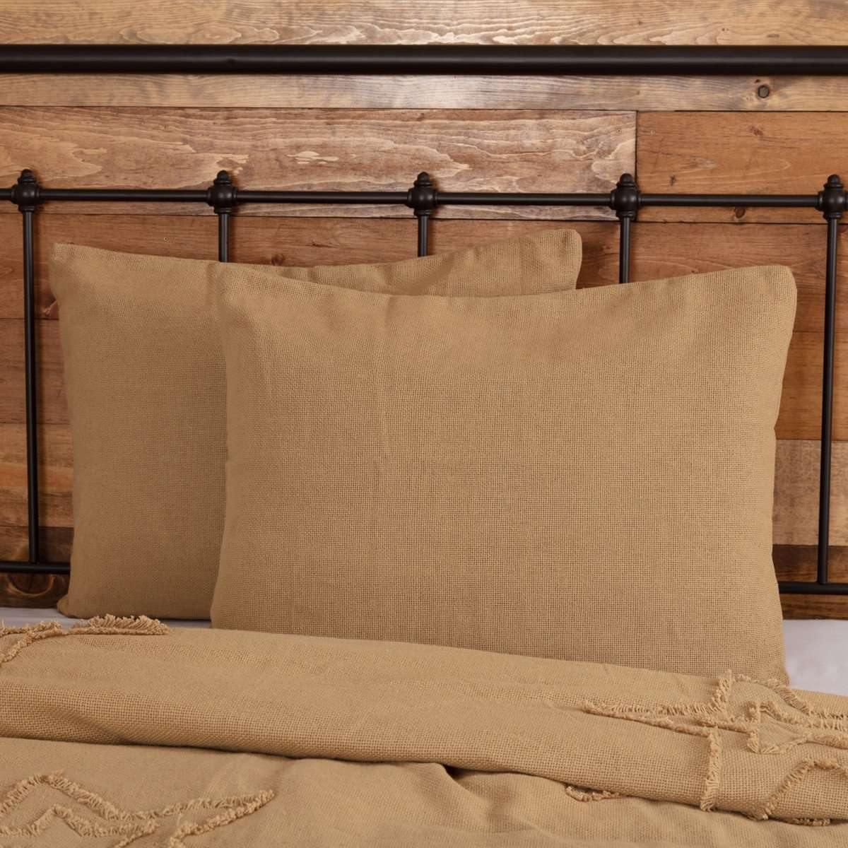 Burlap Natural Standard Sham 21x27 VHC Brands - The Fox Decor