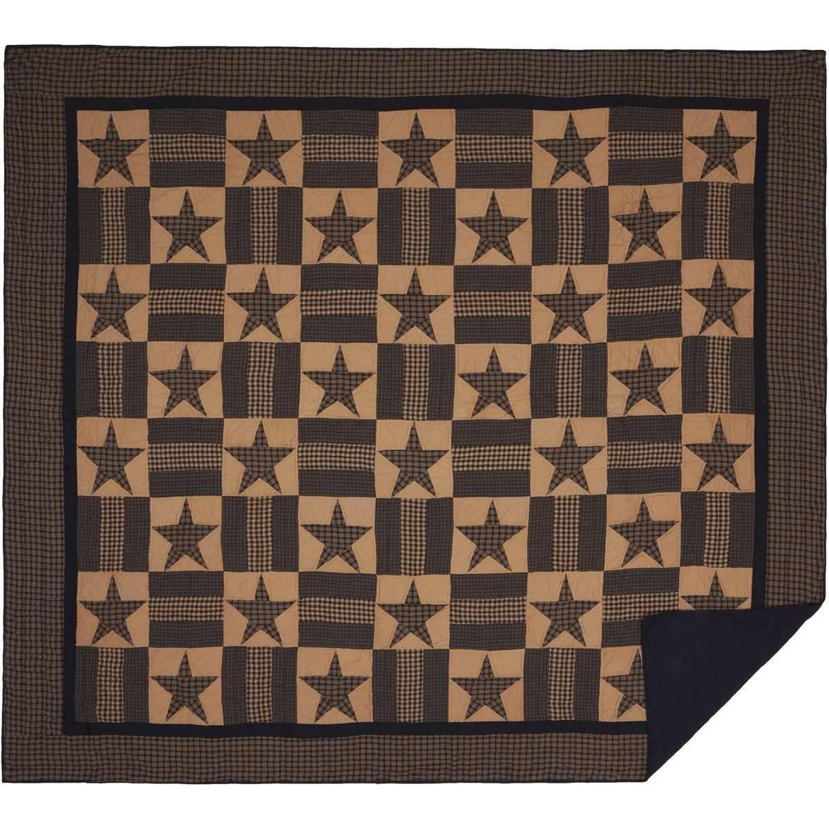 Teton Star Luxury King Quilt 120Wx105L VHC Brands full