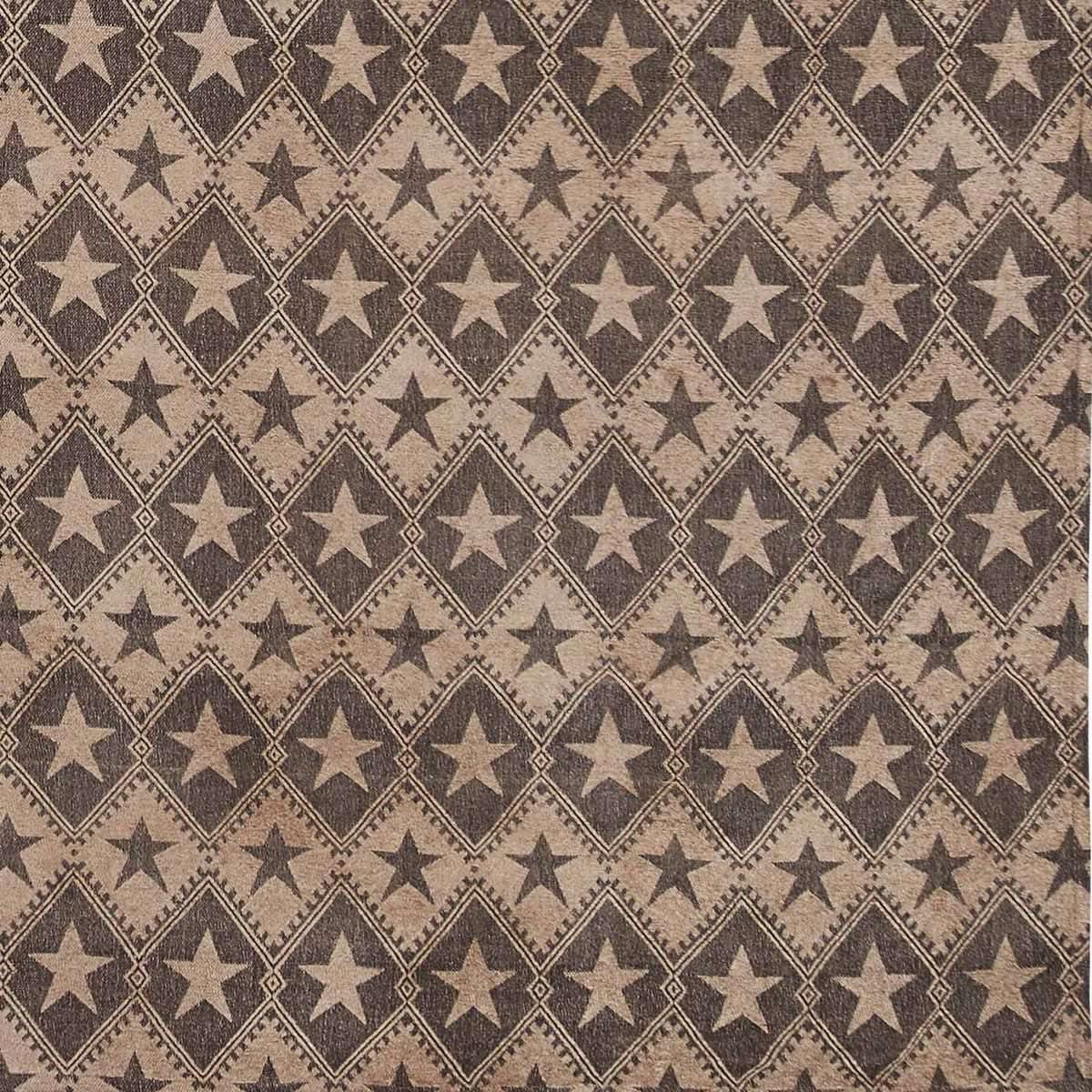 Jefferson Star King Chenille Woven Coverlet 114x103 VHC Brands full
