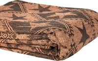 Thumbnail for Jefferson Star King Chenille Woven Coverlet 114x103 VHC Brands folded