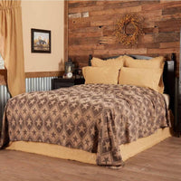 Thumbnail for Jefferson Star King Chenille Woven Coverlet 114x103 VHC Brands online