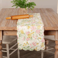 Thumbnail for Madeline Floral Quilted Runner 13x48 VHC Brands