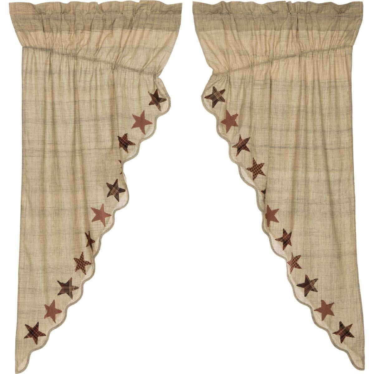 Abilene Star Prairie Short Panel Curtain Set of 2 63x36x18 - The Fox Decor