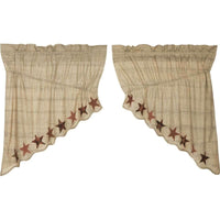 Thumbnail for Abilene Star Prairie Swag Curtain Set of 2 36x36x18 VHC Brands - The Fox Decor