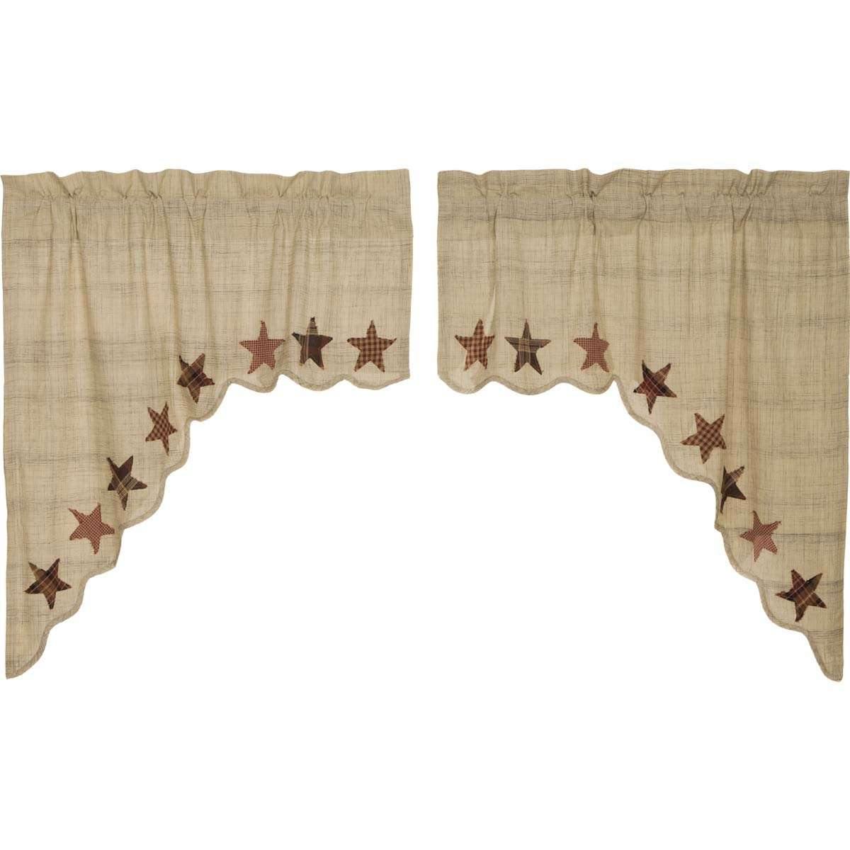 Abilene Star Swag Curtain Set of 2 36x36x16 - The Fox Decor