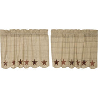 Thumbnail for Abilene Star Tier Curtain Set of 2 L24xW36 - The Fox Decor