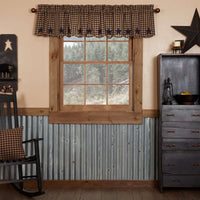 Thumbnail for Navy Star Scalloped Valance 16x72