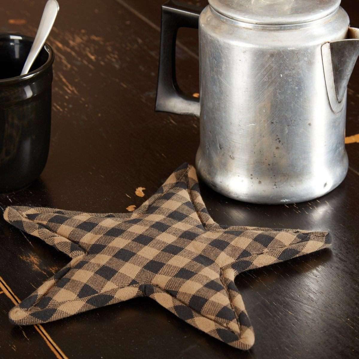 Black Star Trivet Star Shape 10" VHC Brands - The Fox Decor