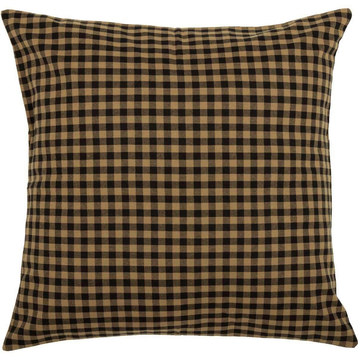 Black Check Fabric Euro Sham 26x26 VHC Brands - The Fox Decor