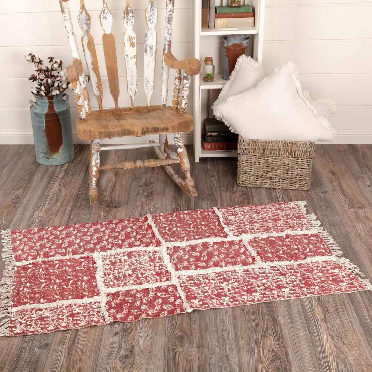 Isabella Patchwork Stenciled Rug 27"x48" VHC Brands - The Fox Decor