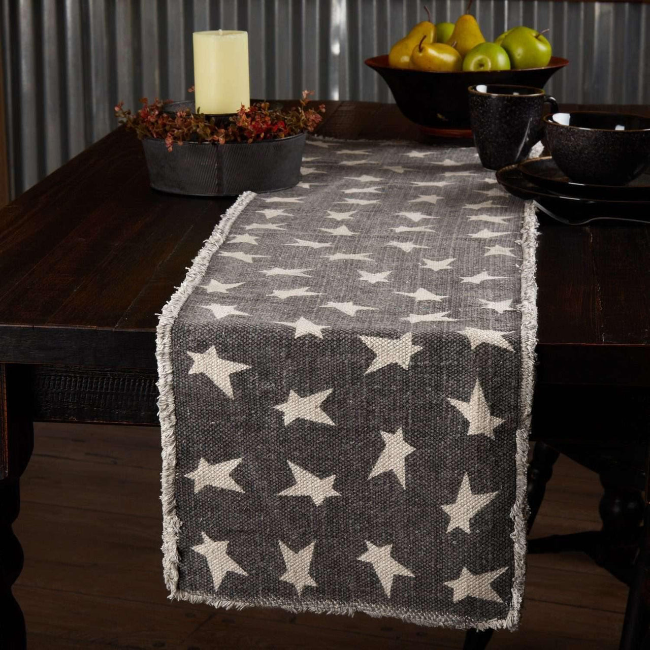Black Primitive Star Runner 13x54 VHC Brands - The Fox Decor