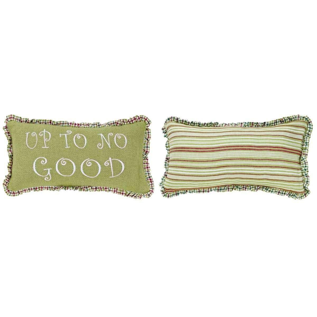 Whimsical Christmas Pillows Up To No Good Set of 2 7x13 - The Fox Decor