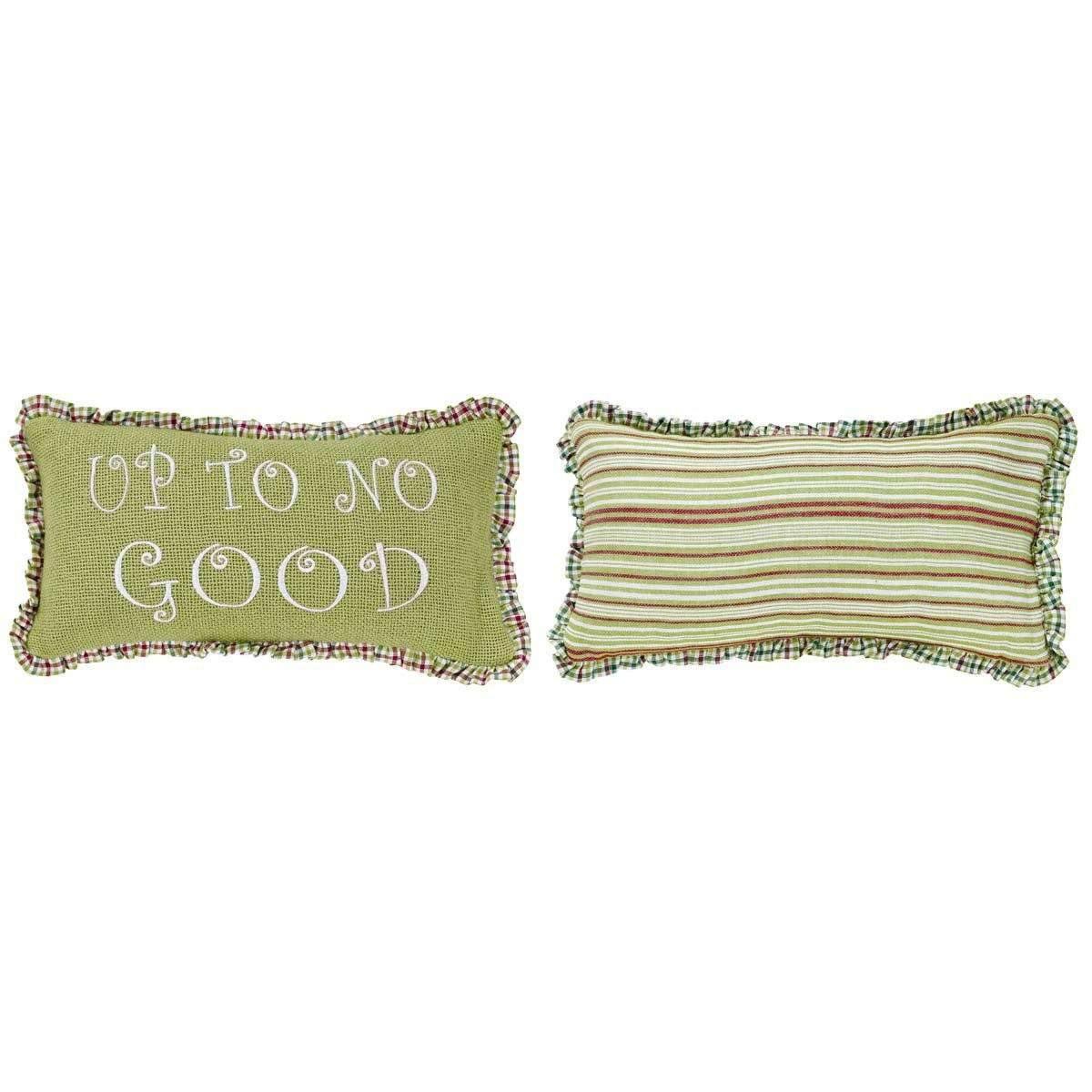 Whimsical Christmas Pillows Up To No Good Set of 2 7x13 - The Fox Decor