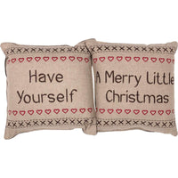 Thumbnail for Merry Little Christmas Pillow Have Yourself A Set of 2 12x12 - The Fox Decor