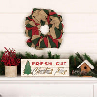 Thumbnail for Red, Natural and Green Burlap Wreath 15