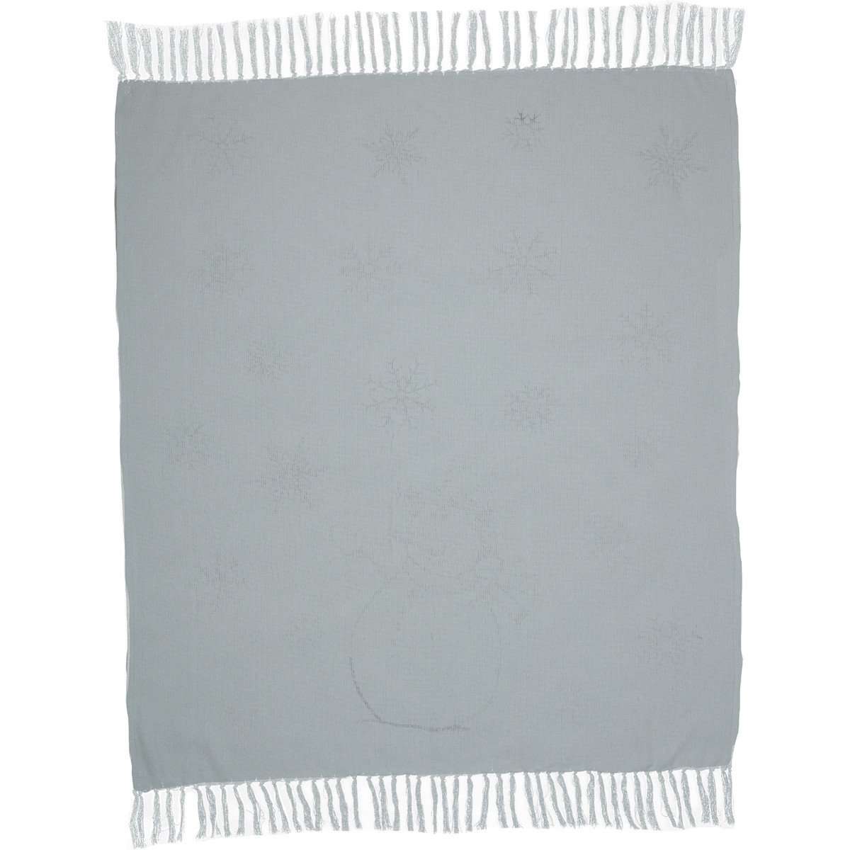 Happy Snowman Navy Woven Throw 60" x 50" VHC Brands - The Fox Decor