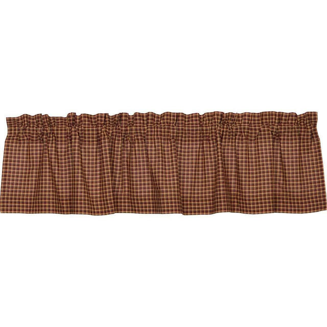 Patriotic Patch Plaid Valance Curtain 16x72 - The Fox Decor