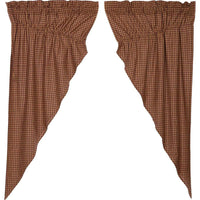 Thumbnail for Patriotic Patch Plaid Prairie Short Panel Curtain Curtain Set of 2 36x63x18 - The Fox Decor