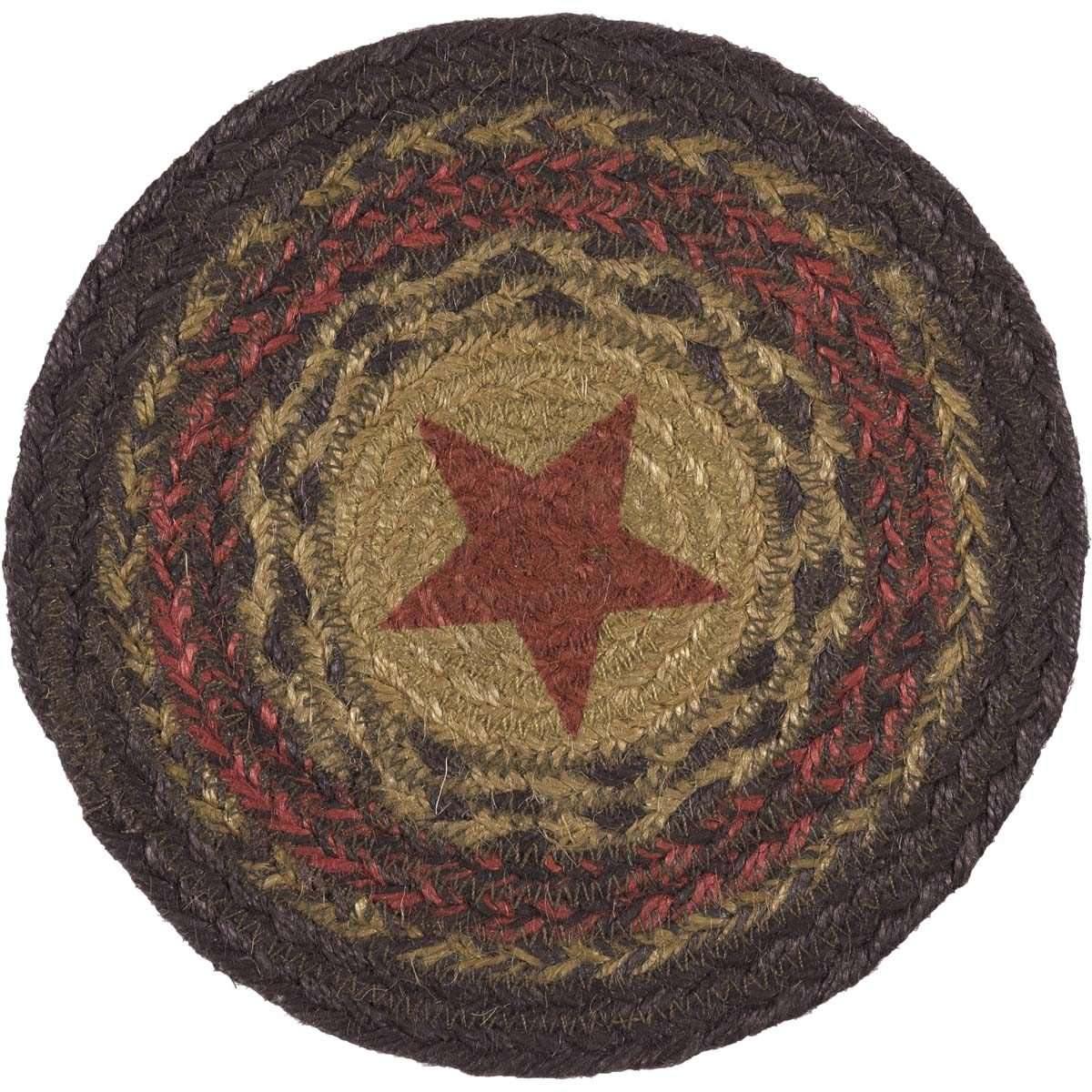 Landon Jute Trivet Stencil Stars 8" VHC Brands - The Fox Decor