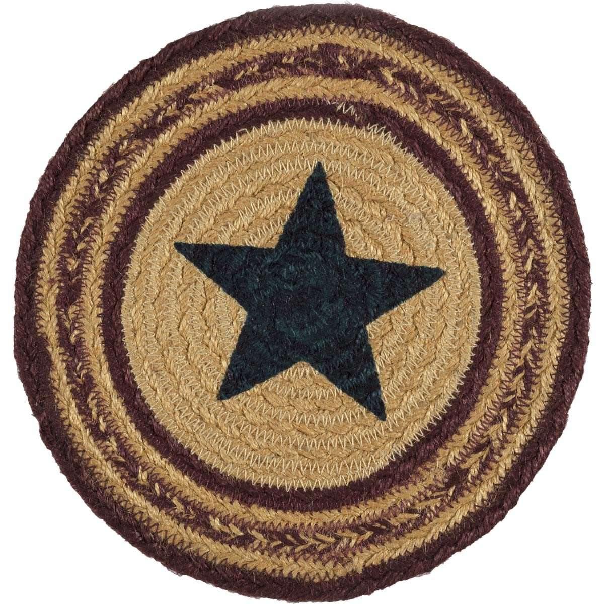 Potomac Jute Trivet Stencil Star 8" VHC Brands - The Fox Decor