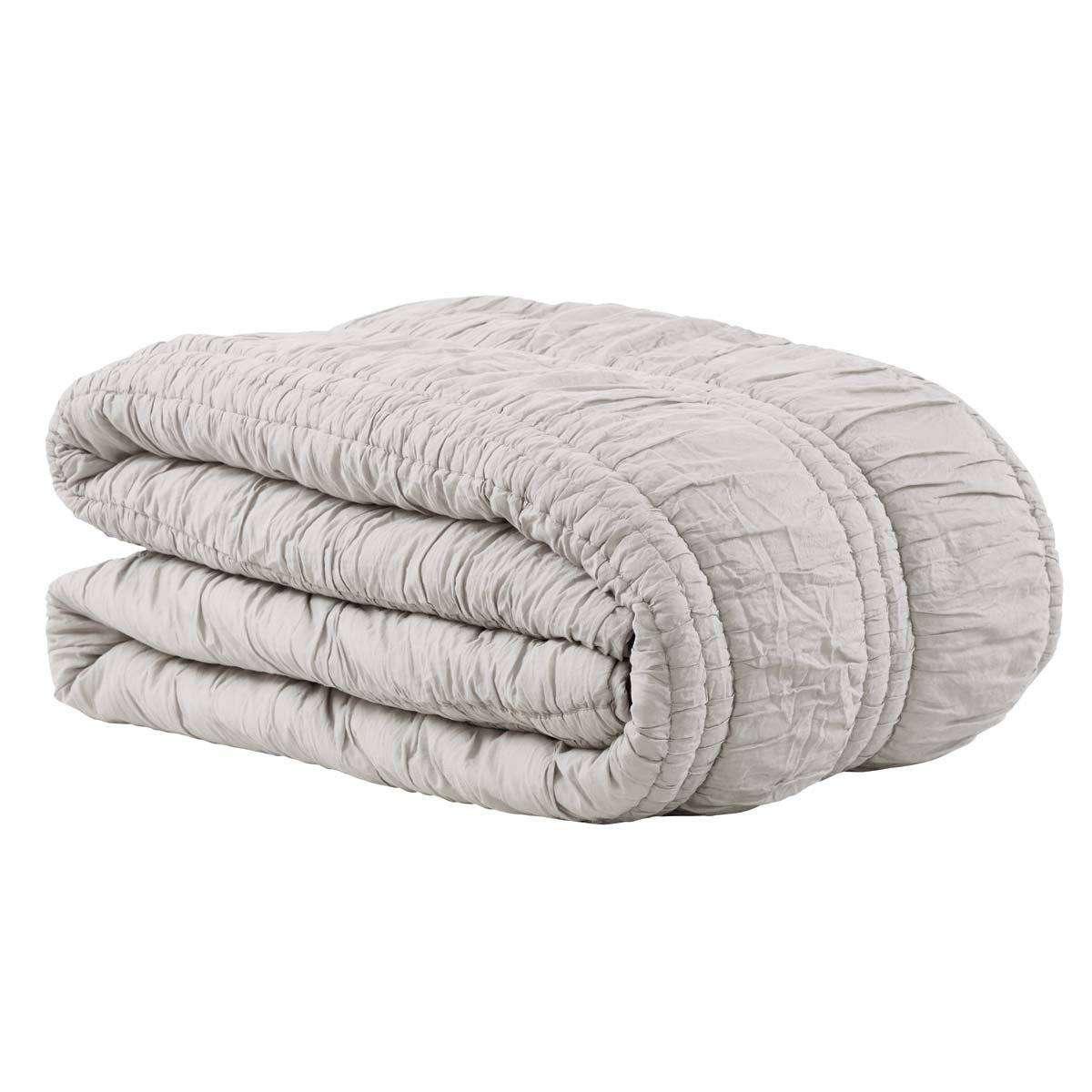 Natasha Chateau Grey Twin Set; Quilt 68Wx86L-1 Sham 21x27 VHC Brands folded