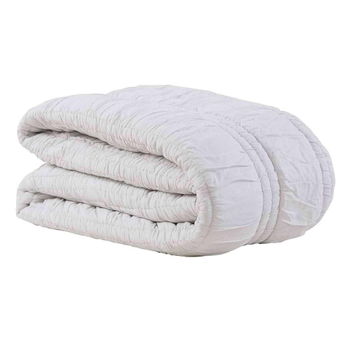 Natasha Silver Cloud King Set; Quilt 105Wx95L-2 Shams 21x37 VHC Brands folded