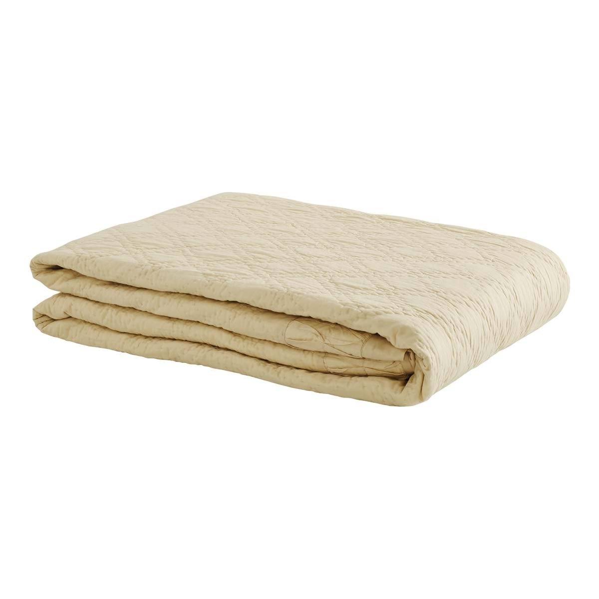 Adelia Creme King Quilt 105Wx95L VHC Brands folded