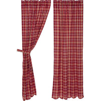 Thumbnail for Braxton Scalloped Panel Country Style Curtain Set of 2 84