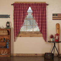 Thumbnail for Braxton Scalloped Prairie Short Panel Curtain Set of 2 63x36x18 VHC Brands