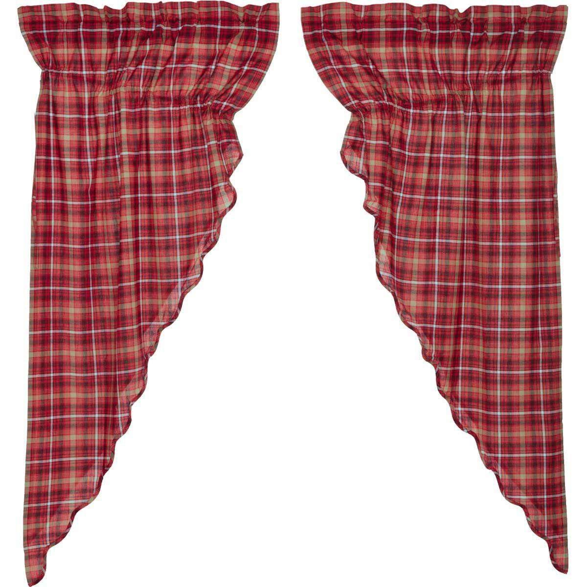 Braxton Scalloped Prairie Short Panel Curtain Set of 2 63x36x18 VHC Brands - The Fox Decor