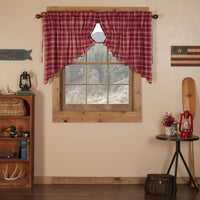 Thumbnail for Braxton Scalloped Prairie Swag Curtain Set of 2 36x36x18 VHC Brands - The Fox Decor