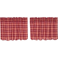 Thumbnail for Braxton Scalloped Tier Curtain Set of 2 L24xW36 - The Fox Decor