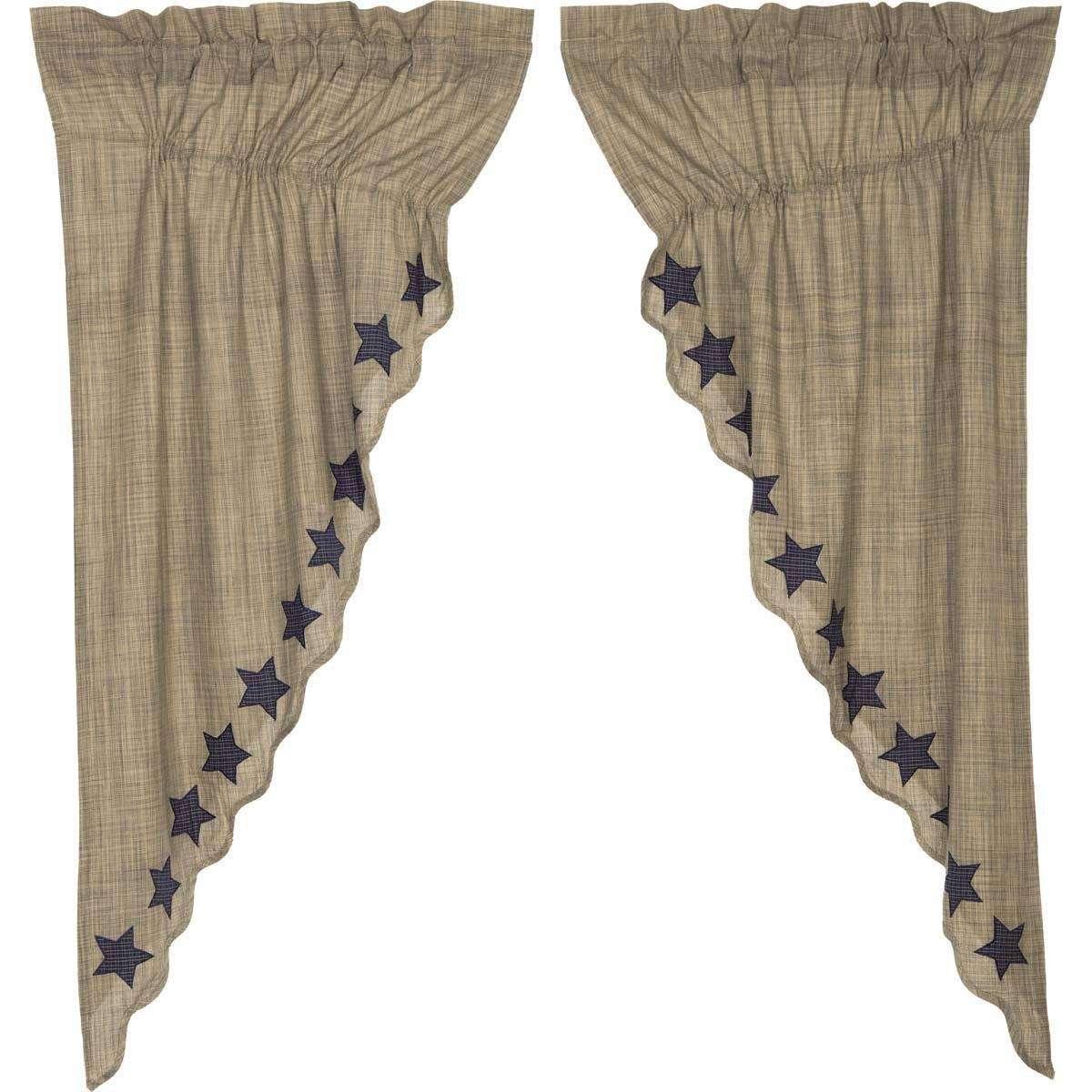 Vincent Scalloped Prairie Short Panel Curtain Set of 2 - The Fox Decor