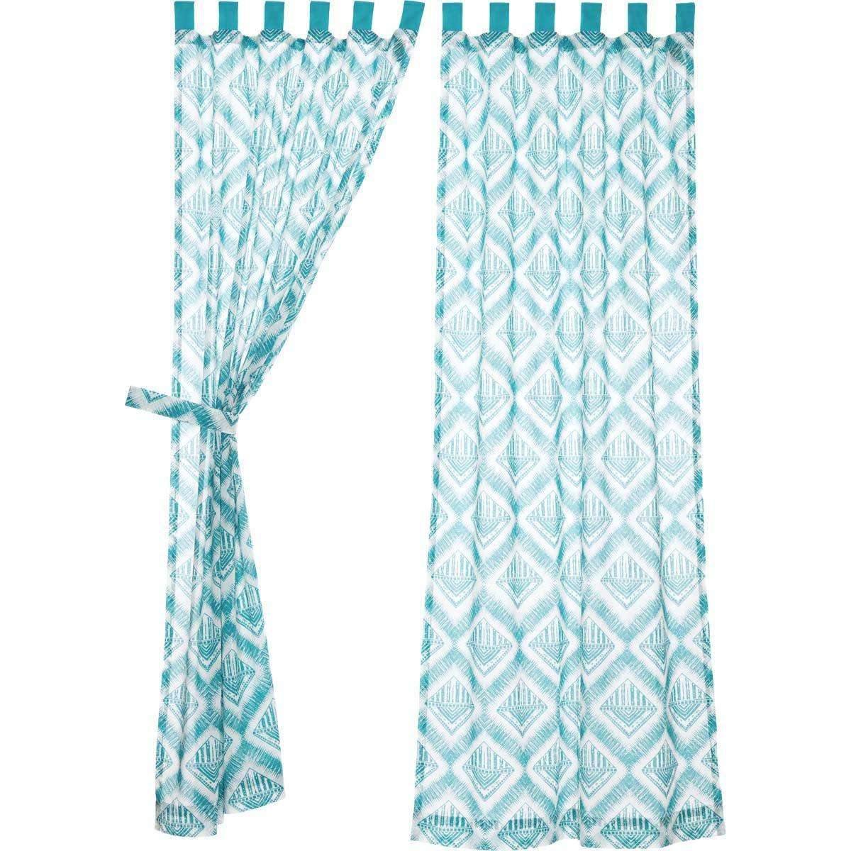 Karina Tab Top Panel Curtain Set of 2 84x40 - The Fox Decor