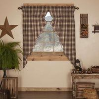 Thumbnail for Dawson Star Scalloped Prairie Short Panel Curtain Set of 2 63x36x18