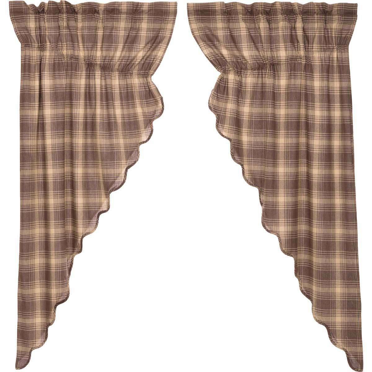 Dawson Star Scalloped Prairie Short Panel Curtain Curtain Set of 2 63x36x18 - The Fox Decor