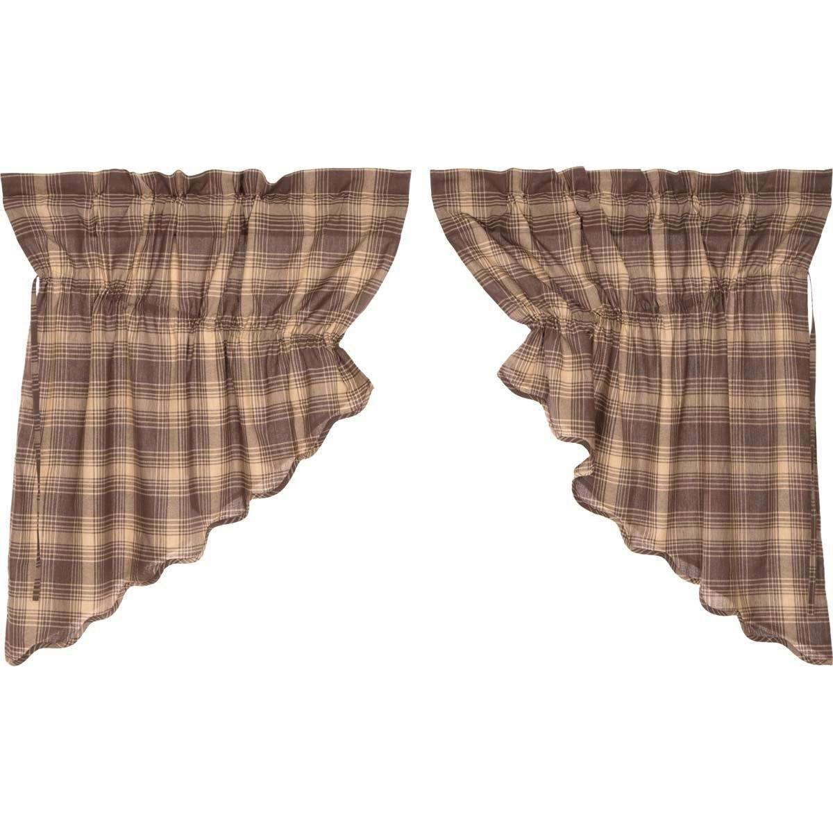 Dawson Star Scalloped Prairie Swag Curtain Set of 2 36x36x18 VHC Brands - The Fox Decor