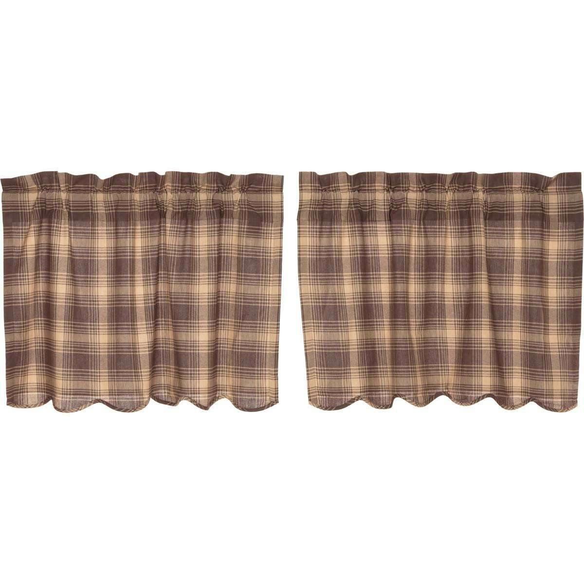 Dawson Star Scalloped Tier Curtain Set of 2 L24xW36 - The Fox Decor