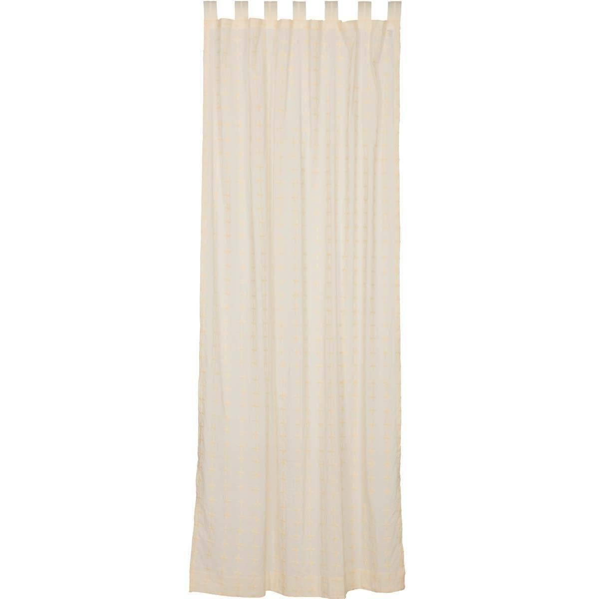 Willow Creme Tab Top Panel Curtain 96x50 - The Fox Decor
