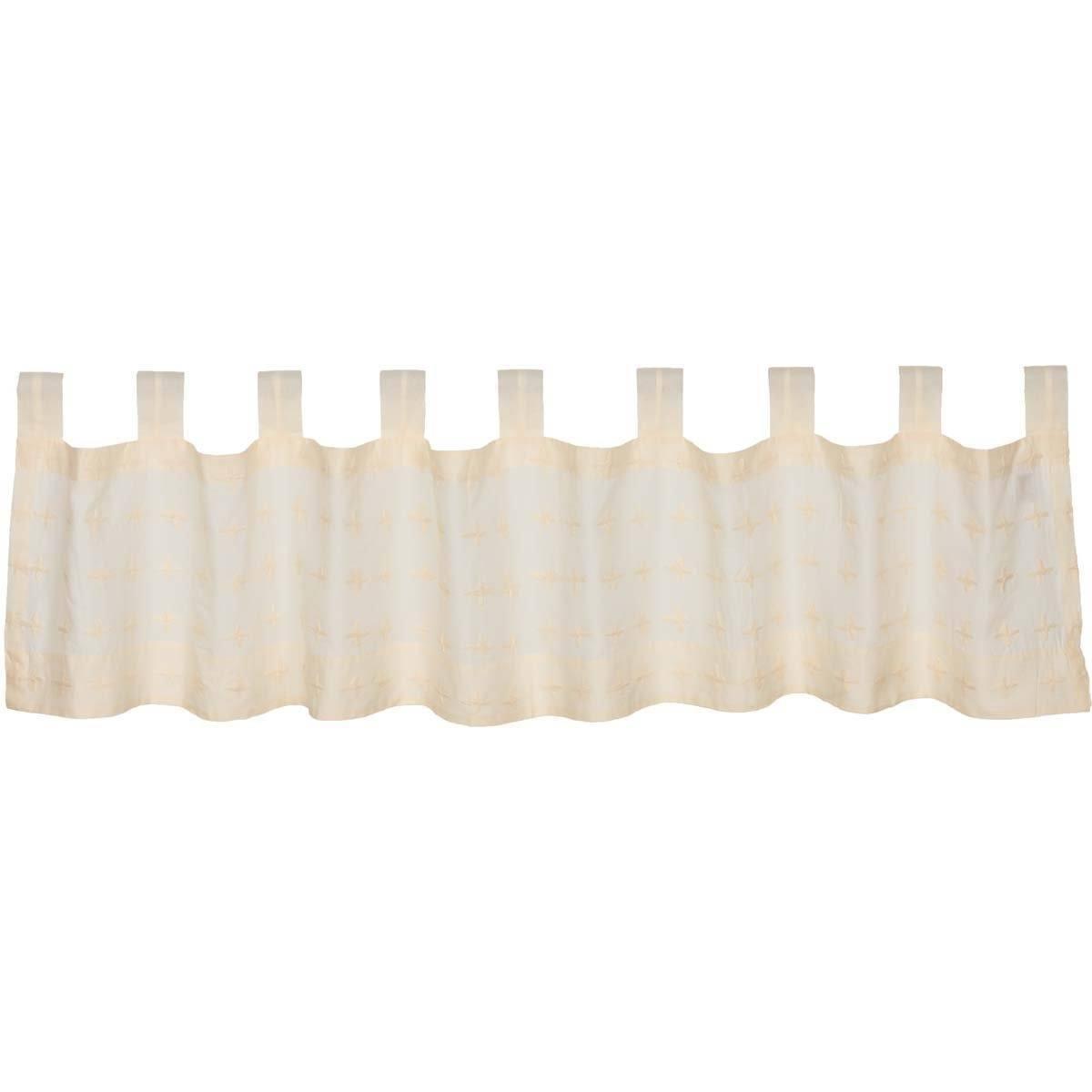 Willow Creme Tab Top Valance Curtain 16x72 - The Fox Decor