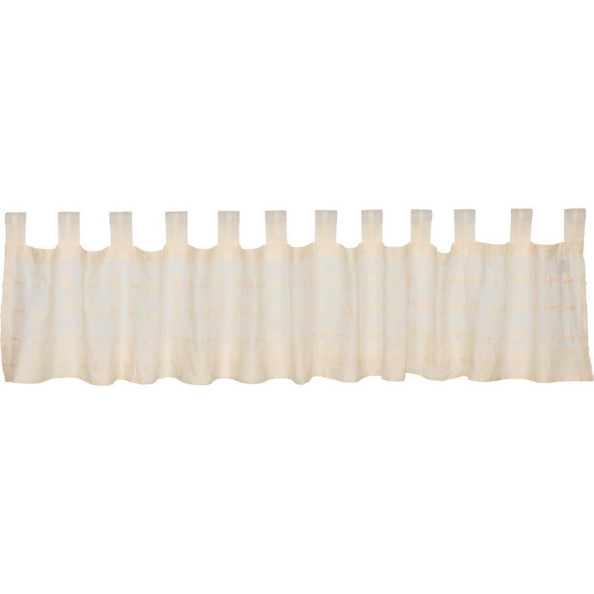Willow Creme Tab Top Valance Curtain 16x90 - The Fox Decor