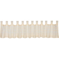 Thumbnail for Willow Creme Tab Top Valance Curtain 16x90 - The Fox Decor