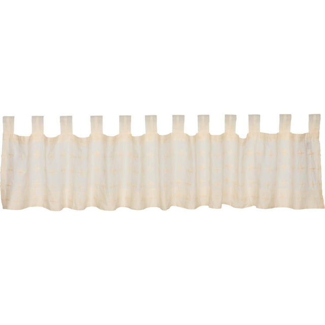 Willow Creme Tab Top Valance Curtain 16x90 - The Fox Decor