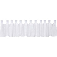 Willow White Tab Top Valance Curtain 16x90 - The Fox Decor