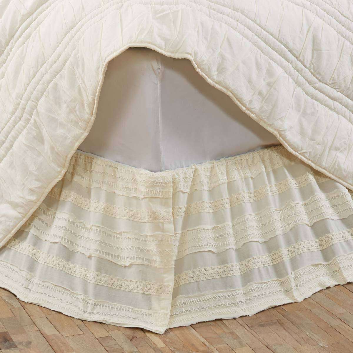Jasmine Creme Twin Bed Skirt 39x76x16 VHC Brands - The Fox Decor