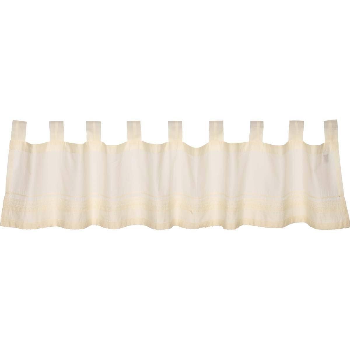 Jasmine Creme Tab Top Valance Curtain 16x72 - The Fox Decor