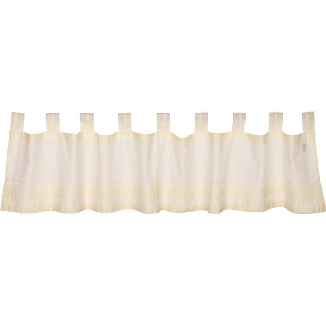 Jasmine Creme Tab Top Valance Curtain 16x72 - The Fox Decor